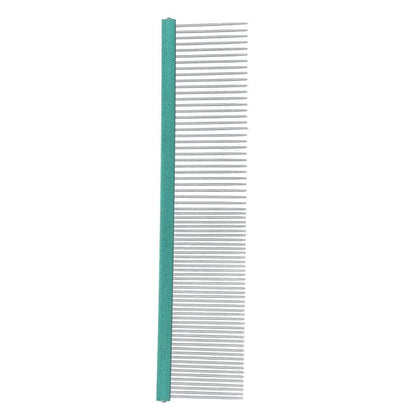 Greyhound Comb For Dogs, Metal Comb For Dogs Metal Dog Comb Cat Comb For Removing and Knots Dog Combs with Rounded Ends Grooming Tool For Long Short Haired Dog (Green