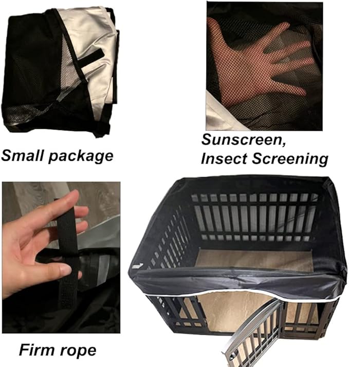 Dog Playpen Pet Playpen Mesh Fabric Top Cover- Sun Protectionï¼_et Cover for Dog Playpen for Indoor/Outdoor Use, 36" *36