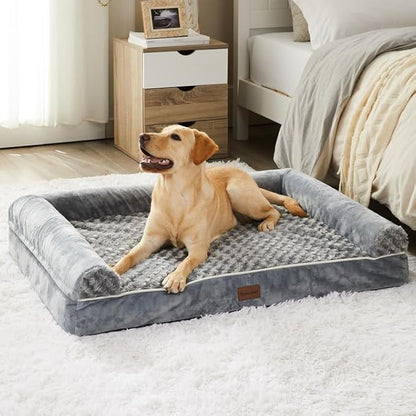 BFPETHOME Dog Beds for Large Dogs, Orthopedic Dog Bed for Medium Large Dogs,Big Waterproof Couch Dog Pet Bed with Removable Washable Cover