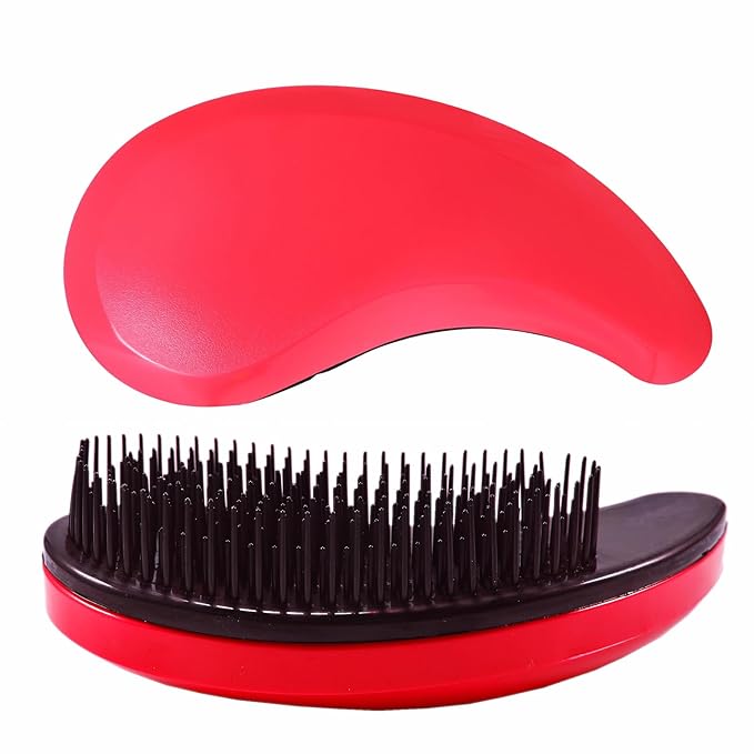 Puppy Brush, Soft Dog Brush for Grooming, Puppy Hair Remover Brush Comb, Grooming Tool for Poodles,Teddy, Yorkies, Maltese, Shih Tzu, Chihuahua, Rose red