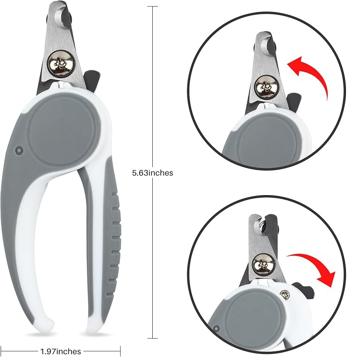 Pet Nail Clippers, Dog Nail Trimmers with Safety Guard to Avoid Excessive Cutting Nails, Dog Grooming Clippers has a Variety of Colors Suitable for Dogs, Cats and Other Petsï¼_reyï¼