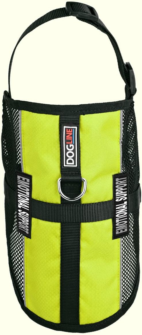 Dogline MaxAire Multi-Purpose Mesh Vest for Dogs and 2 Removable Emotional Support Patches, Small, Green
