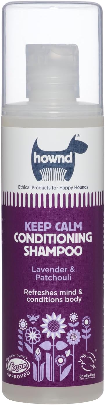 Hownd Calming & Relaxing 2-in-1 Dog Shampoo and Conditioner - Gentle Natural Vegan Formula w/Lavender - Cleans, Conditions, Detangles & Reduces Shedding, Hypoallergenic