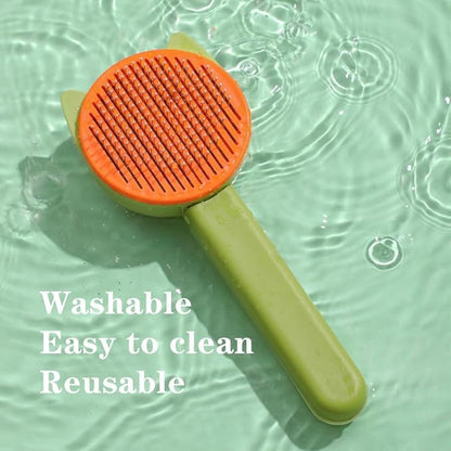 1 PCS Cat Brush Professional Cat Grooming Brush Cat Comb Dog Brush Dog Grooming Brush Pet Brush Tool with Cleaning Button for Cat Dog