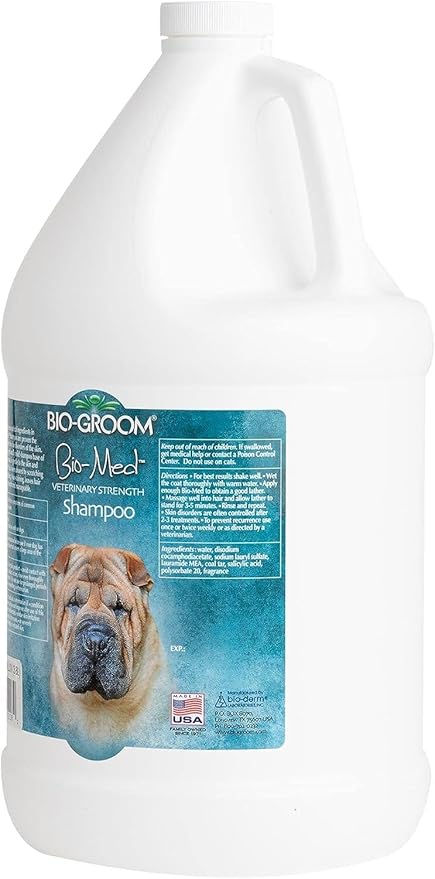 Bio-Groom Bio-Med Dog Shampoo - Dog Bathing Supplies, Puppy Shampoo, For Sensitive Skin, Hot Spot Treatment, Itch Relief, Cruelty-Free, Made in USA – 1 Gallon