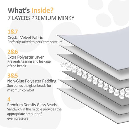 LaSyL Weighted Blanket for Pets | Thunder Blanket for Dogs Anxiety | Premium Soft Minky | Relaxation & Calming & Anti Anxiety | Used in Car, Bed, Couch | Dark Grey, Washable Small 32" L x 24" W