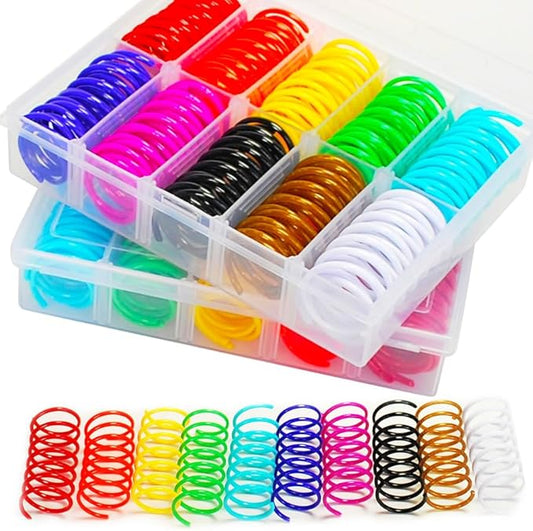 80Pcs 10 Colors Box Stored Cat Springs, Interactive Toys, Cat Spiral, Coil Toy, Hunting, Biting Toy, Swatting, Self-Play Plastic Kitten Toys