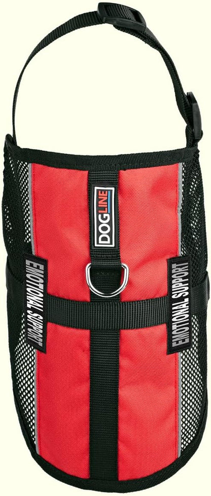 Dogline MaxAire Multi-Purpose Mesh Vest for Dogs and 2 Removable Emotional Support Patches, Medium, Red