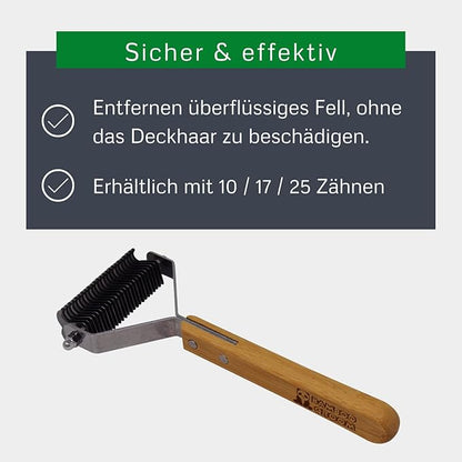 Double Sided Dematting Comb with Stainless Steel Teeth