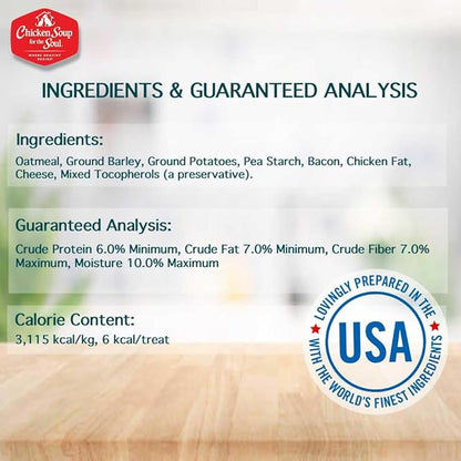 Chicken Soup For The Soul Crunchy Bites Dog Treats, Bacon & Cheese, 32 Ounce Bag | Soy, Corn & Wheat Free, No Artificial Flavors or Preservatives