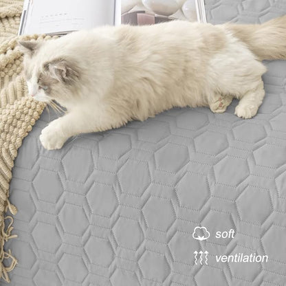 Waterproof and Non-Slip Dog Bed Cover and Pet Blanket Sofa Pet Bed Mat ï¼_ar Incontinence Mattress Protectors Furniture Couch Cover for Most Cats Dogs,Petsï¼30x70-Light Greyï¼