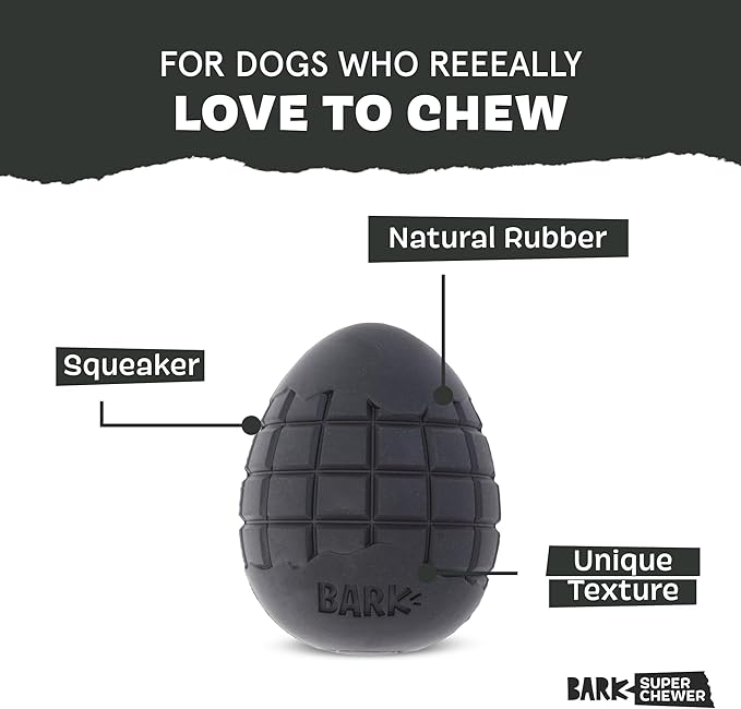 Barkbox Super Chewer Tough Dog Chew Toys for Aggressive Chewers, Treat Dispensing (Origin - Small)
