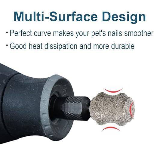 Diamond Dog Nail Grinder for Dremel - Dog Nail Grinder Attachment Bits for Large Medium and Small Dogs Cats Animals Nail Trimming (C