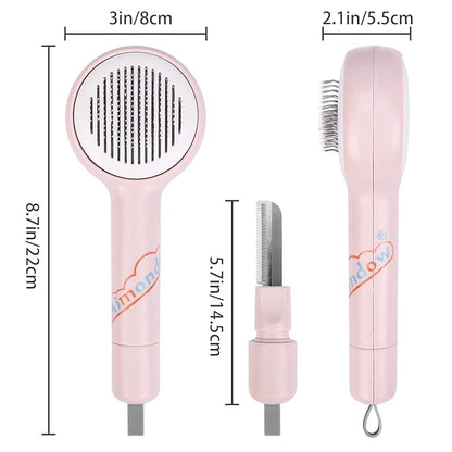 Dog Brush, Self Cleaning Slicker Brushes for Dogs Cats, Cat Grooming Brush, Shedding Tools for Massage, Removes Loose Undercoat Mats Tangled for Short Long Hair Puppy Kitten