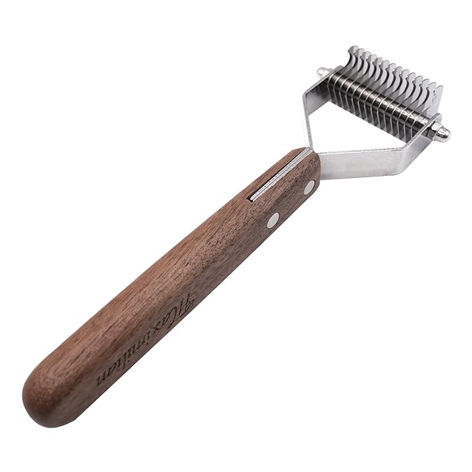 Wooden Dog Brush for Shedding Reduce Pet Hair with Long Hair Deshedding Brush Pet Brush (Small)