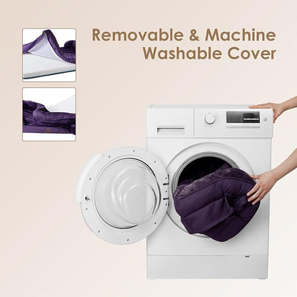 EHEYCIGA Orthopedic Dog Beds for Extra Large Dogs, Waterproof Memory Foam XXL Dog Bed with Sides, Non-Slip Bottom and Egg-Crate Foam Big Dog Couch Bed with Washable Removable Cover, Purple