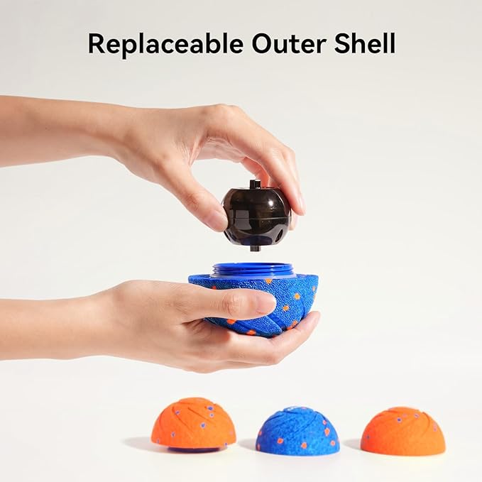 【New Material】Cheerble Smart Interactive Dog Toy, Wicked Ball AIR, Automatic Moving, Bouncing, and Rotating Ball, E-TPU Material, IPX7 Waterproof Rating, Active Rolling Ball for Medium and Large Dogs