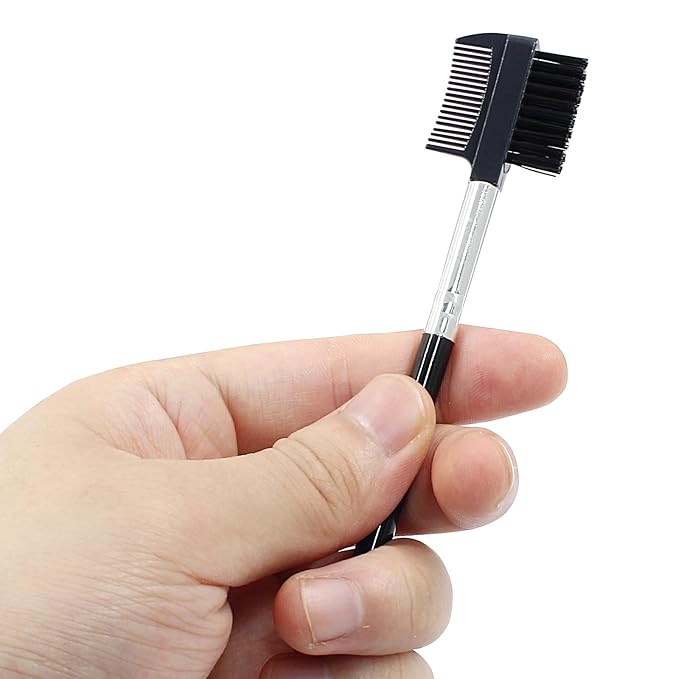 2PCS Dog Tear Stain Remover Comb, Double-Head Dog Eye Brush Cleaning Grooming Tool for Small Dogs and Cats,Black