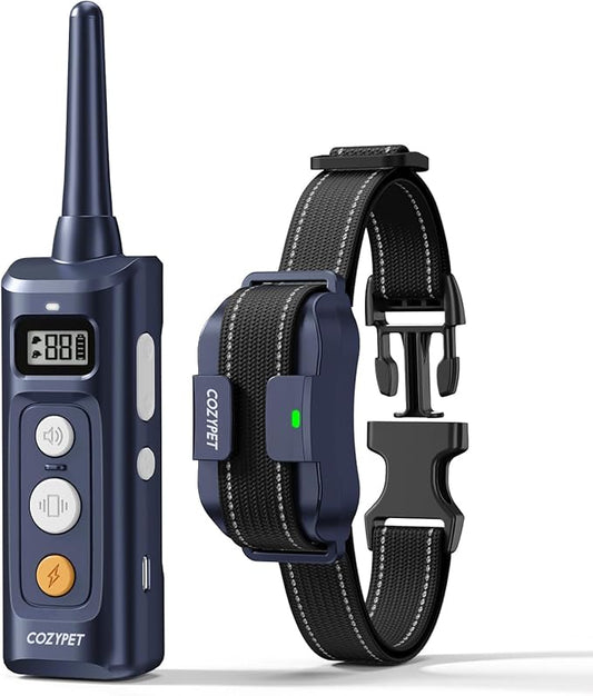 Dog Shock Collar with Remote Control - Rechargeable Dog Training Collar Electric Shock Collar for Dogs 60-100 lbs Waterproof with 3 Training Modes for Small Medium Large Dogs