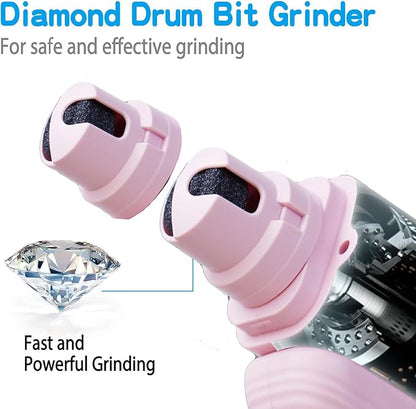 Dog Nail Grinder & Nail Clippers 2-in-1 Upgrade, Professional Electric Rechargeable Pet Nail Trimmer Painless Claw Grooming and Smooth, for Small, Medium, Large Dogs & Cats (Pink, Electric)