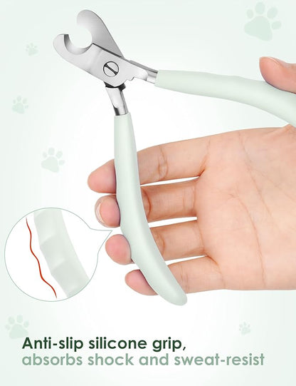 Heavy Duty Dog Nail Clippers -_uts Thick Nails Like Butter__pgraded Large Opening Professional Toenail Trimmer Razor Sharp Blade for Medium to Giant Breed (Green)