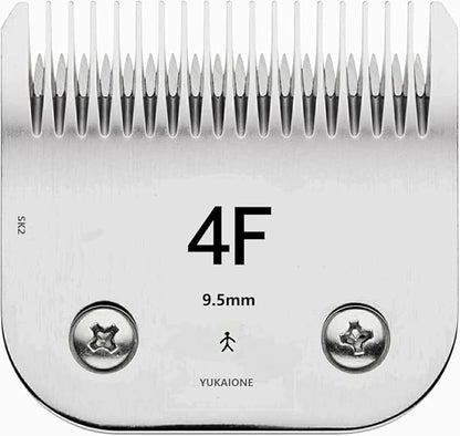 4F Dog Clipper Blade - SK2 Steel, Universal Compatibility with Andis, Oster, Wahl - 3/8" Cut for Medium Coats