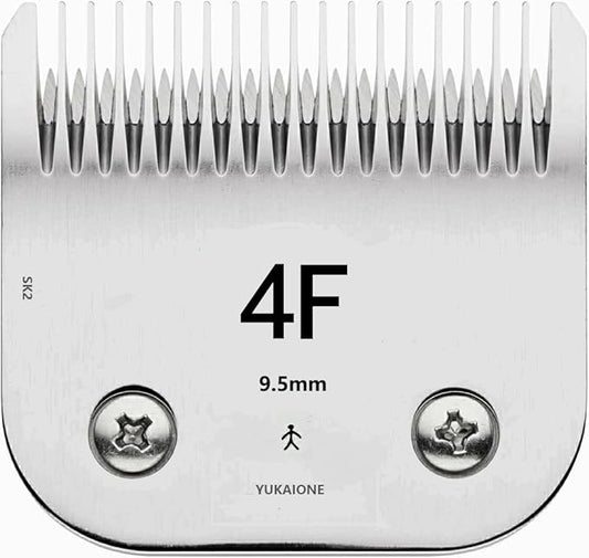4F Dog Clipper Blade - SK2 Steel, Universal Compatibility with Andis, Oster, Wahl - 3/8" Cut for Medium Coats