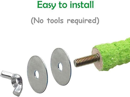 kathson Bird Perch Parrot Stand Cage Accessories Natural Wooden Stick Paw Grinding Rough-surfaced Chew Toy for Cockatiels,Cockatoo,Lorikeet,Conure,Parakeet 10 Pack (Random Color,7.9inch)