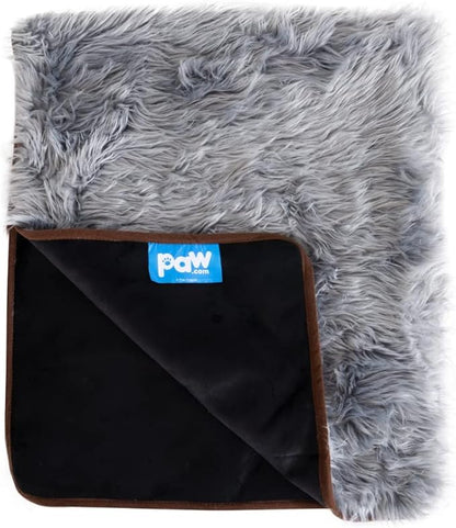 PupProtector Waterproof Throw Blanket for Dogs and Cats, Pet Blanket Cover for Couches, Sofas, Beds, Car Seats, Furniture, Calming Soft Faux Fur, Charcoal Grey, Large (80" L x 62" W)