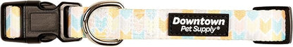 Downtown Pet Supply - Best, Cute & Fancy Dog Collar - Lightweight Adjustable Dog Collar with Quick Buckle & D-Ring - Hand Wash Safe - Chevron - L - Large Dog Collar