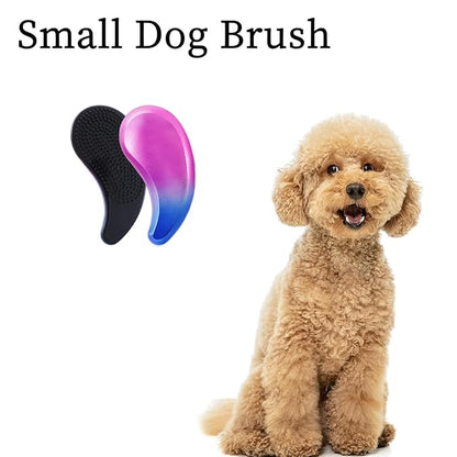 Small Dog Brush- Grooming Tool for Teddy, Yorkies, Maltese, Shih Tzu, Chihuahua - Puppy Hair Brush (Gradient Color)