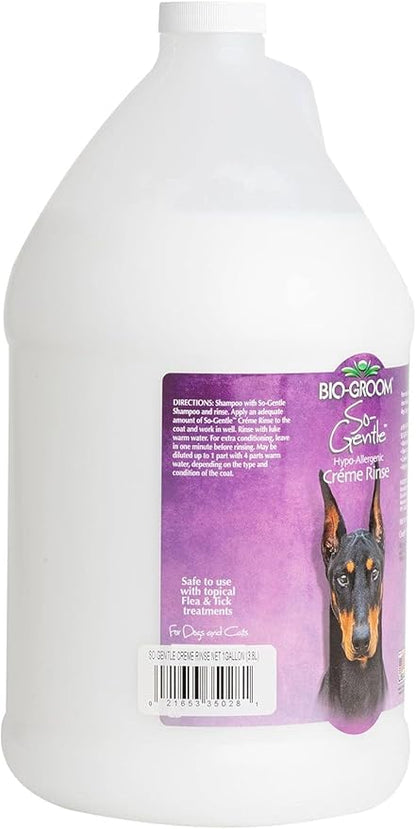 Bio-Groom So-Gentle Hypoallergenic Dog Conditioner  Tearless, Cat & Dog Bathing Supplies, Puppy Wash for Gentle Skin, Cruelty-Free, Made in USA, Tear-Free Dog Products  1 Gallon