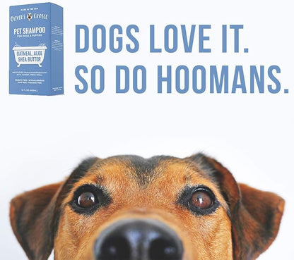 Dog Shampoo with Oatmeal and Aloe. Shea Butter for Smelly Dogs, Puppy Shampoo by Oliver's Choice 14 oz