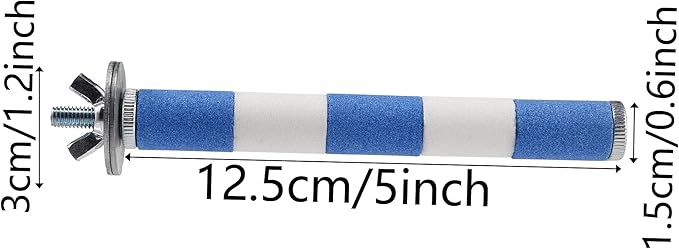 Bird Perch Parrot Stand Cage Accessories Natural Wooden Stick Paw Grinding Rope-surfaced Chew Toy Standing Rod for Exercise Training Branches (Sandstone (S 4 pcs))