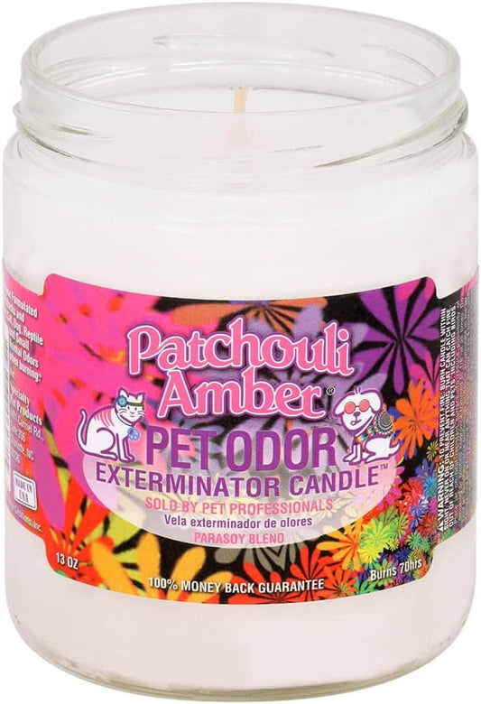 Amber Patchouli Pet Odor Exterminator 13 Ounce Jar Candle (Amber Patchouli, 1)