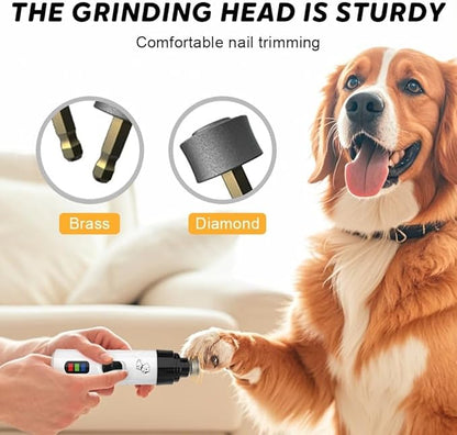 Heusom Silent Groom Pro Nail Grinder, 2025 New Heusom Dog Nail Trimmer, Rechargeable USB Charging Pet Nail Grinder, Pet Paws Grooming Smoothing Tool (1 Set)