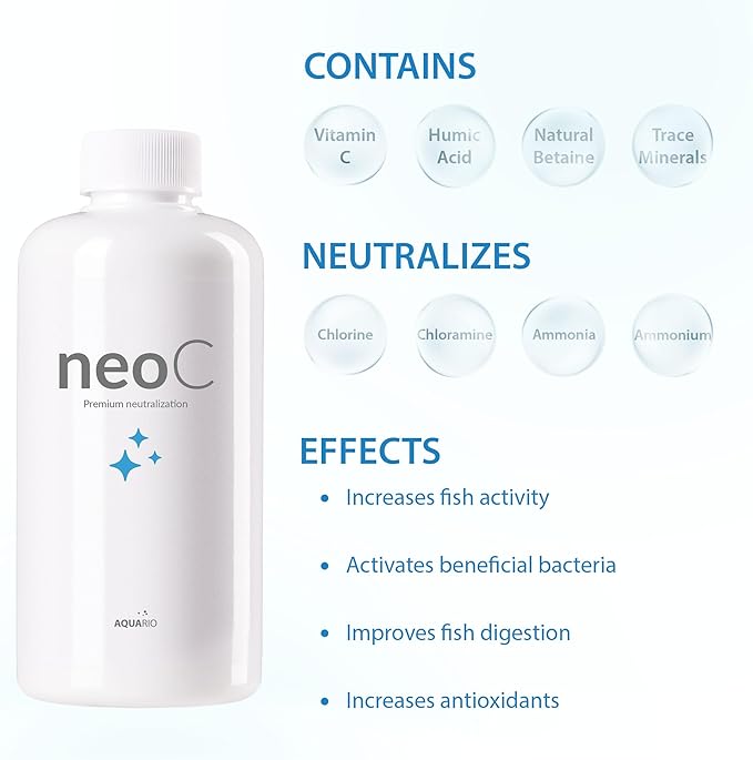 Neo C – Ammonia Neutralizer for Fish Tank and Chlorine Remover, Liquid Conditioner for Freshwater Fish Tank - Water Conditioner for Aquarium Tank - 300ml