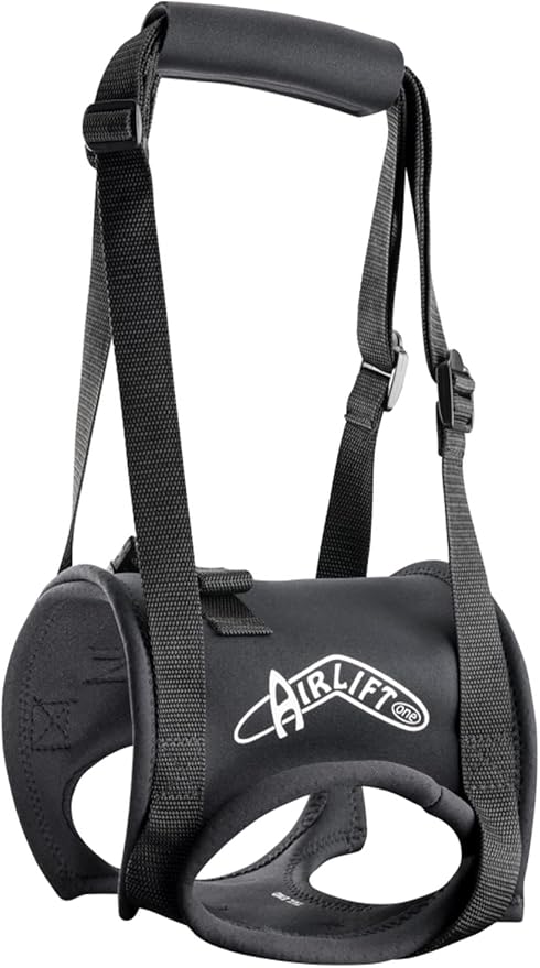 Airlift One Back end Support Harness, Lift, Mobility, Support for Dogs and Cats.Lifting Harness for Back Legs, Adjustable Hip Support Harness for Canine Aid Arthritis/Rehab (Black, XSmall 10"-15")