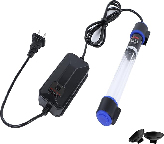 UV-C Aquarium Clean Light with Timer, Mini 3W 5W 7W 9W 11W Submersible Algae Clean Light Water Green Clean Fish Tank Water Clean Lamp for Sump Pond Filter Tank (9W Timer)