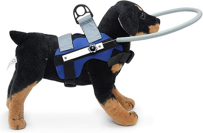 Dog Ring Harness with D-Ring, Lightweight Blind Dog Assistance Device, Visually Impaired Accessory for Dogs BlueUp Medium