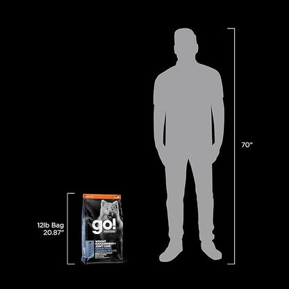 Go! Solutions Weight Management + Joint Care, Grain-Free Dry Dog Food, Chicken Adult and Senior Recipe, 12 lb Bag