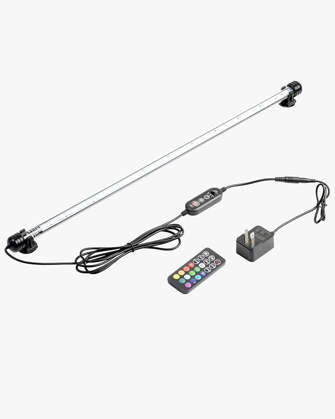 NICREW LED Aquarium Light, 23 Inches Submersible Fish Tank Light, Waterproof Underwater Light with Multicolor Option