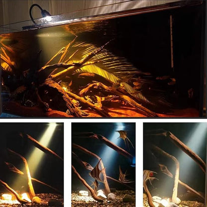 UPETTOOLS Aquarium Light Full Spectrum Fish Tank Lights LED Zoom Lights for Plants 3 Colors Adjustable Focal Length 10w