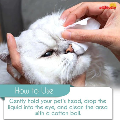 60ml Pet Eye Drops & Eye Wash for Dogs & Cats  Fast Relief for Itching, Irritation, Pink Eye & Allergy Symptoms  Gentle, Safe, Natural Formula for All Animals  Large 60ml Bottle