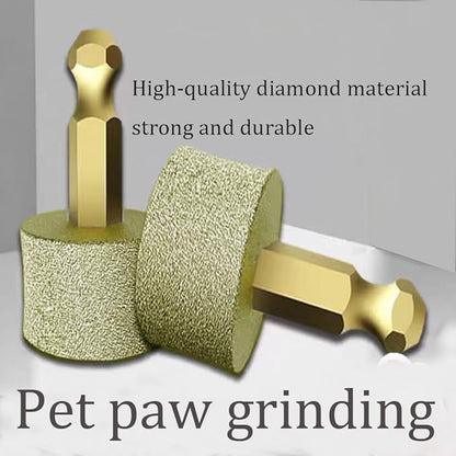 3 Pack Dog Nail Grinder Replacement Head, Pet Nail Grinder Diamond Tip Replacement, Professional Spare Grinding Head for Electric Pet Paw Trimmer Nail Grinder, Dog Claw Smoothing Grinder Bits