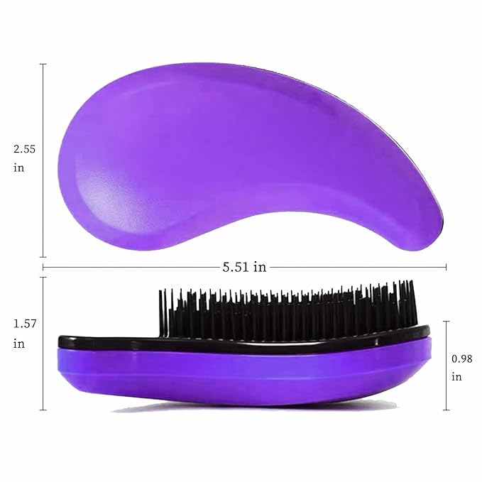 Small Dog Brush- Grooming Tool for Teddy, Yorkies, Maltese, Shih Tzu, Chihuahua - Puppy Hair Brush (Dark Purple)