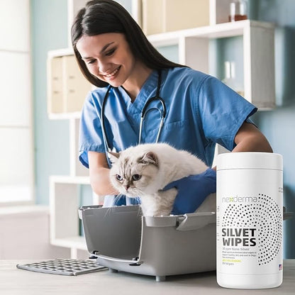 Therapeutic Pet Wipes for Dogs & Cats, Hypoallergenic Cleansing Grooming|Moist Soft Multipurpose Wipe for Yeasty Skin Folds, Interdigital Paws, Safe Around Eyes/Tear Stains, Face, Ears - 84ct