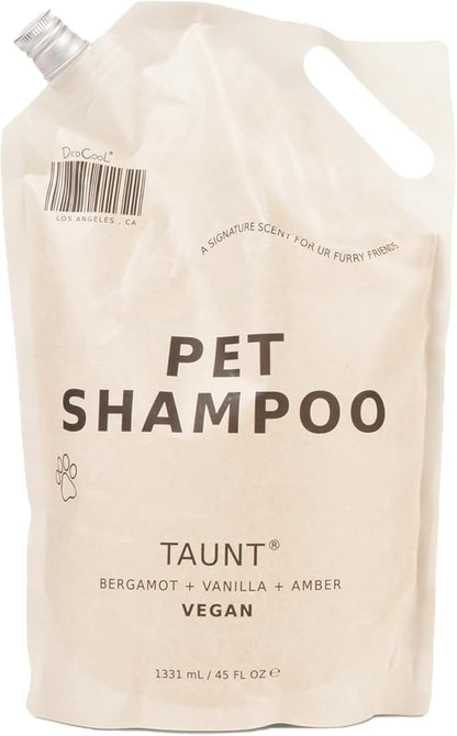 DedCool Pet Shampoo (01 Taunt, Refill 45 OZ) Tear-Free, for Sensitive Skin, Hypoallergenic, Dry Skin & Itch Relief, Deodorizing Shampoo & Conditioner for Dogs & Cats, Vegan, Clean, Non-Toxic