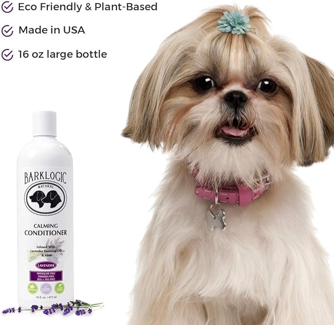 Calming Conditioner, Lavender, 16 fl oz - Grooming Essentials For A Quality Coat - No Parabens, No Phthalates, No Sulfates, No DEA & PEG, Naturally Derived, Vegan