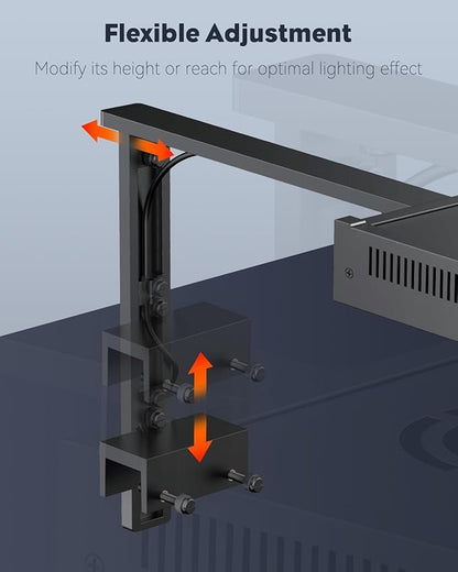 Pawfly 50 W Saltwater Aquarium Light for SPS & LPS Corals, Clip-On Dimmable LED Reef Light with Adjustable Brightness, Day/Night Modes, Timer, Blue RGB Violet UV Lighting for 1-40 Gallon Fish Tank